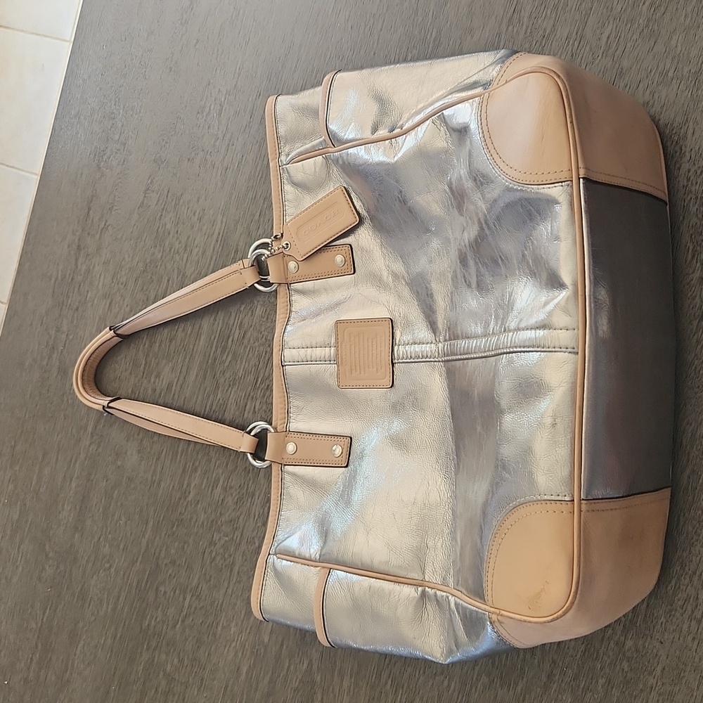 Coach large tote shoulder bag purse